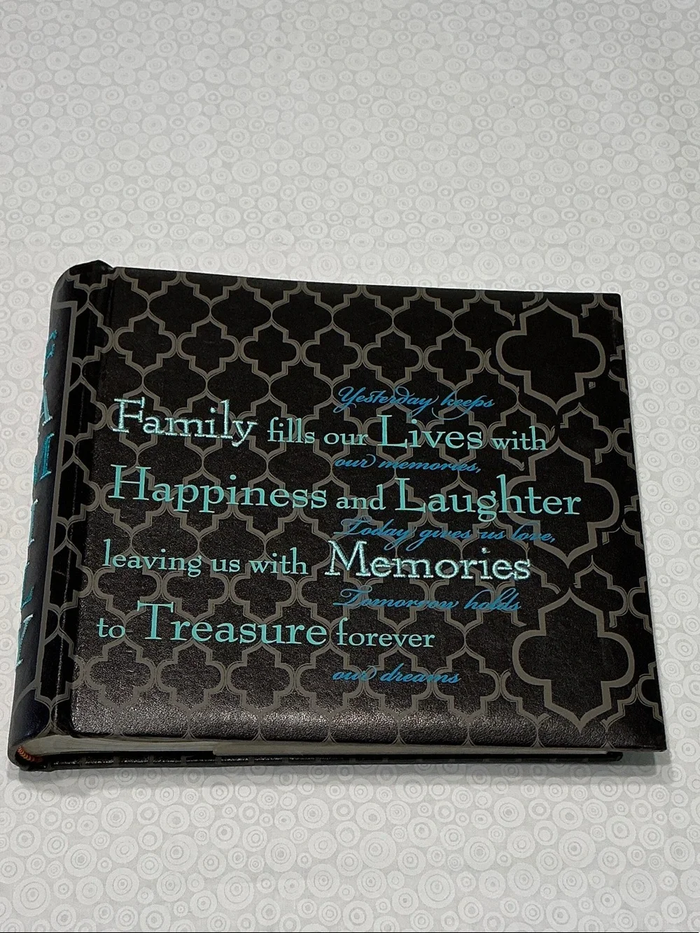 Black and Teal 'Family Memories' Photo Album
